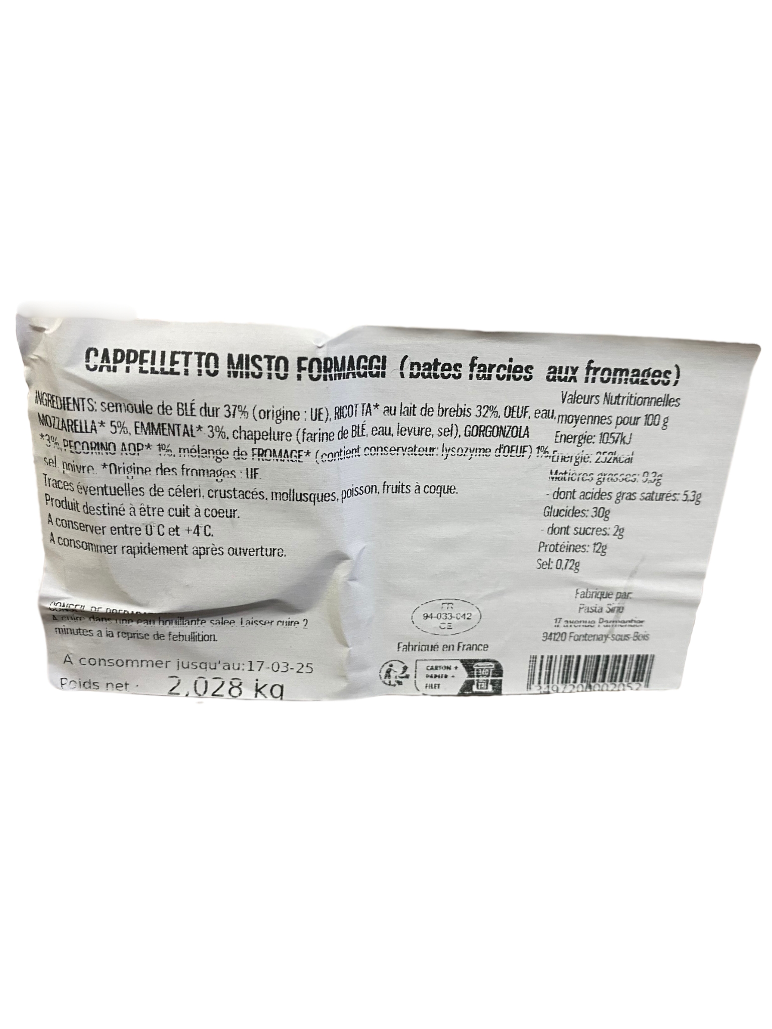 CAPPELLETTI 4 FROMAGES